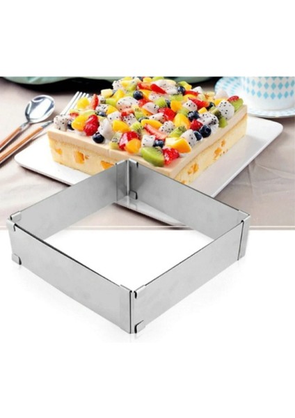 Çelik Spatula ve Kazıyıcı, Ayarlanabilir, 8 cm Kare Kek Kalıbı, Gri modelleri