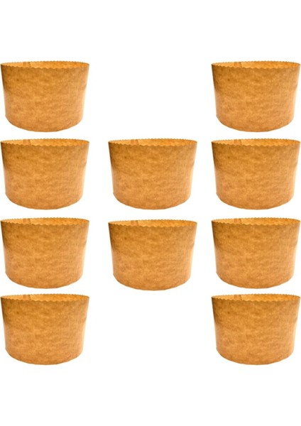Turuncu Panettone Kalıbı Kağıt, 10 Adet, 16 cm Yükseklik, 11,5 cm Genişlik modelleri