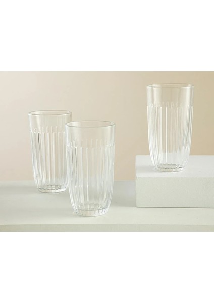 Şeffaf 3'lü 450 ml Cam Meşrubat Bardağı Seti fiyatları