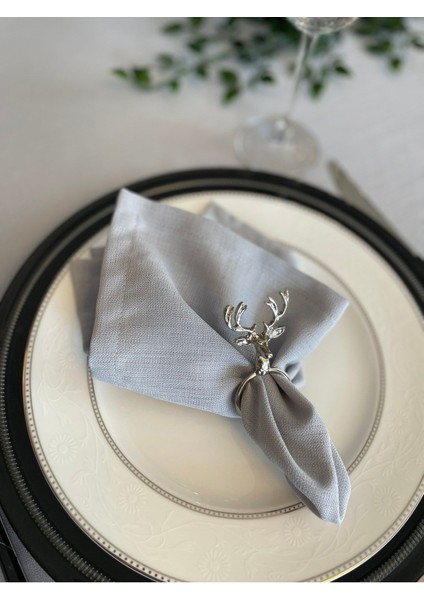 Keten Dokulu Gri Peçete, 6'lı Paket, Şık ve Dayanıklı Tasarım fiyatları