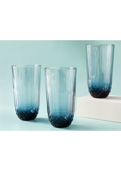 3'lü Cam Meşrubat Bardağı Seti, 345 Ml, Şık Lacivert Renk fiyatları