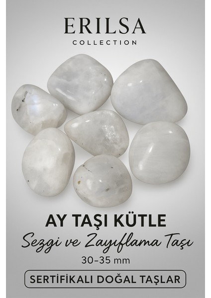 Sertifikalı Ay Taşı Kütle – Sezgi ve Zayıflama Taşı 30-35 mm