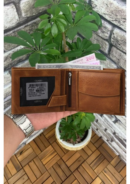 Hakiki Deri Bozuk Para Bölmeli Crazy Taba Erkek Cüzdanı (T1865) fiyatları