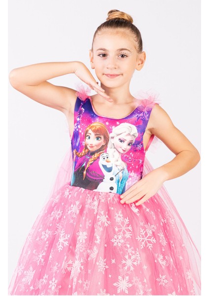 Kız Çocuk Beyaz Karlar Ülkesi Elsa Kostüm,doğum Günü,parti Elbisesi 3-10 Yaş fiyatları