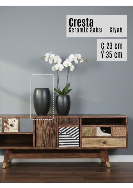 Cresta Seramik Saksı 23*35CM