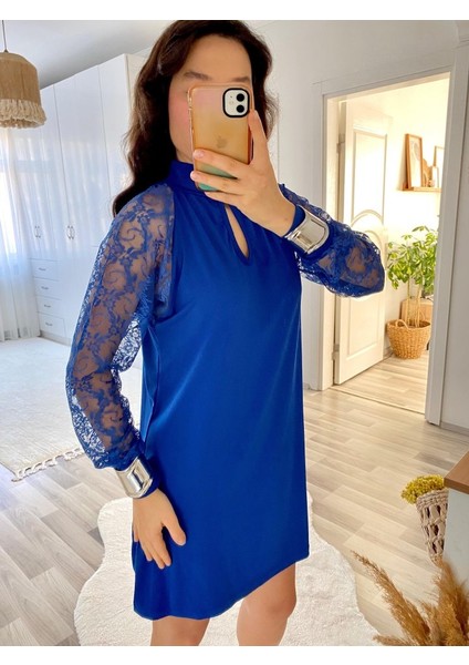 Kadın Uzun Kollu Tül Detay Sandy Mini Boy Elbise fiyatları