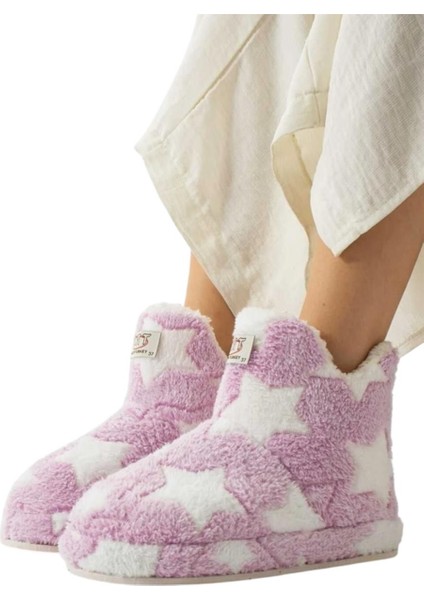 Kadın Panduf Ev Ayakkabısı Ev Botu Kalın Hafif Taban Lila fiyatları