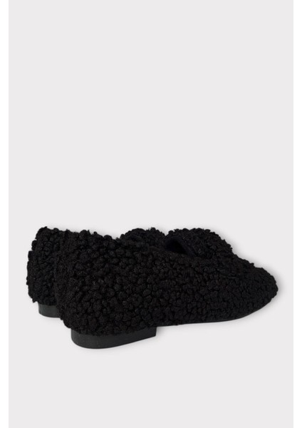 Ultra Yumuşak Peluş Ses Yapmaz Hafif Taban Ev Babeti Kadın Panduf Siyah indirimleri