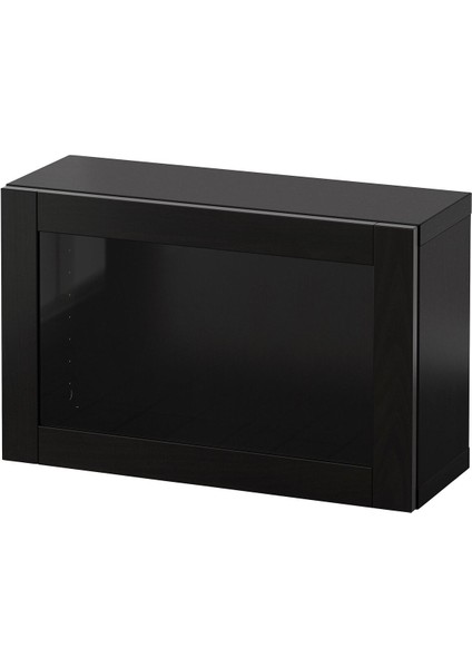 Duvar Dolabı, Venge-Siyah-Kahverengi-Şeffaf Cam, 60X22X38 Cm, Sındvık