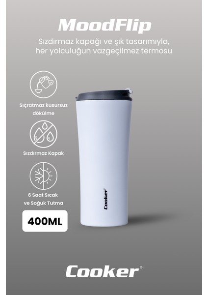 400 ml 304 Paslanmaz Çelik Termos – Çift Kat, Sızdırmaz, 6 Saat Sıcak & 24 Saat Soğuk fiyatları