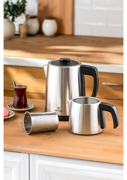 Gri Inox Çay Makinesi, Şık ve Pratik Çay Hazırlama Cihazı fiyatları