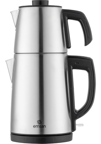 Gri Inox Çay Makinesi, Şık ve Pratik Çay Hazırlama Cihazı