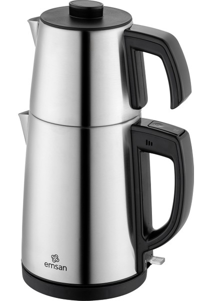 Gri Inox Çay Makinesi, Şık ve Pratik Çay Hazırlama Cihazı