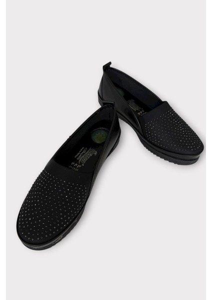 Kadın Ortopedik Comfort Günlük Anne Casual Ayakkabı Siyah - Füme modelleri