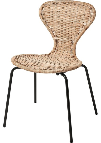 Sandalye, Rattan-Siyah