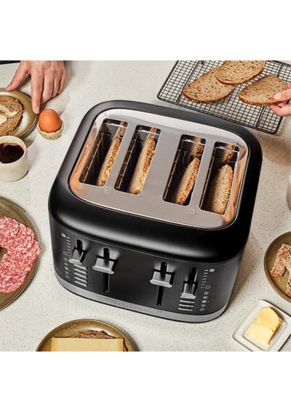 Manuel Kontrollü 4 Dilim Ekmek Kızartma Makinesi Black 5KMT4109 fırsatları