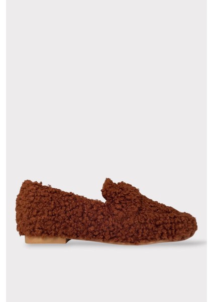 Ultra Yumuşak Peluş Ses Yapmaz Hafif Taban Ev Babeti Kadın Panduf Kahverengi