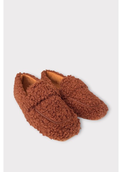 Ultra Yumuşak Peluş Ses Yapmaz Hafif Taban Ev Babeti Kadın Panduf Kahverengi modelleri