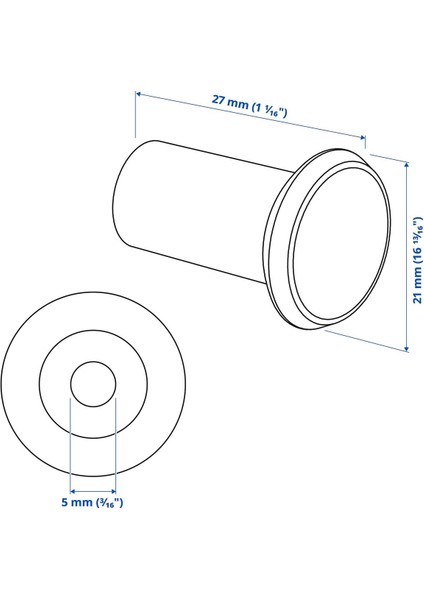 Topuz, Beyaz, 21 Mm, 2 Adet fırsatları