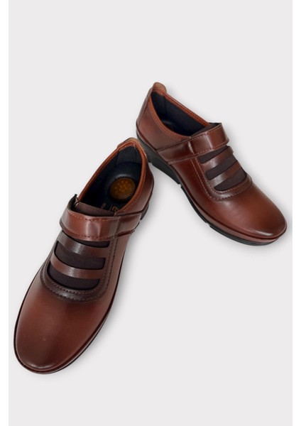 Cırtlı Ortopedik Anne Kadın Casual Ayakkabı Taba modelleri