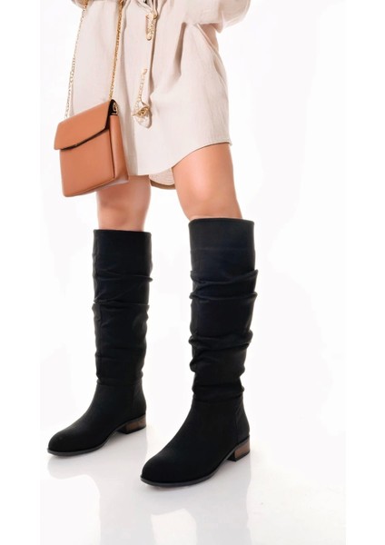 Winda Siyah Süet Körüklü Çizme fiyatları