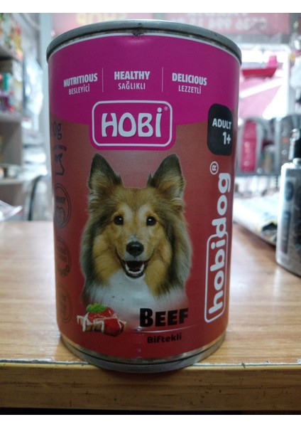 Hobidog Biftekli Yetişkin Köpek Konservesi 400 gr x 5 Adet