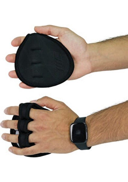 Grip Pads Fitness Eldiveni Siyah 2'li Paket