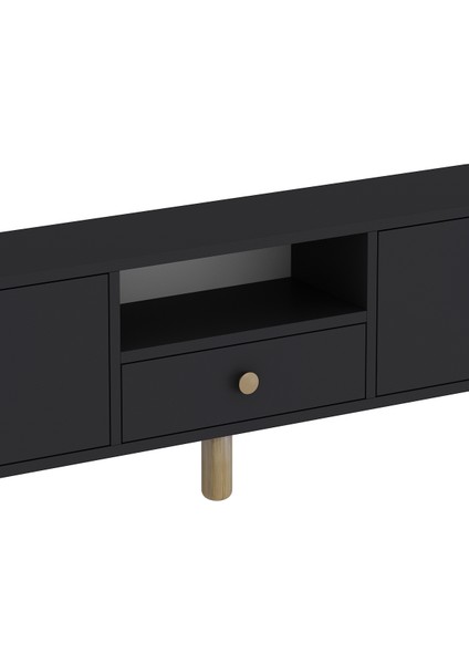 1310DROPCT-1 Bohem Tv Sehpası-Antrasit-Safir Kulp