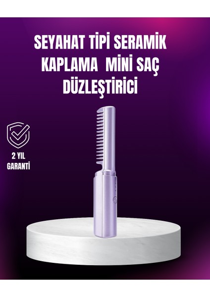 Kablosuz USB Şarjlı Saç Düzleştirici Tarak – Seyahat Boy