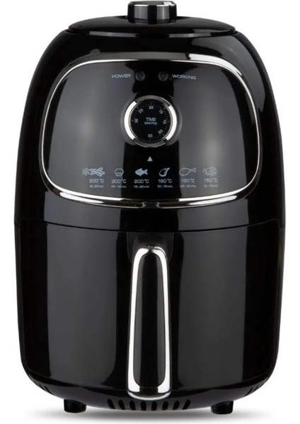 Yağsız Fritöz, Siyah, 4l, Pratik ve Sağlıklı Pişirme Cihazı