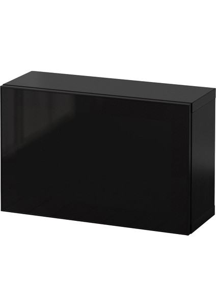 Duvar Dolabı, Venge-Siyah-Füme Cam, 60X22X38 Cm, Glassvık