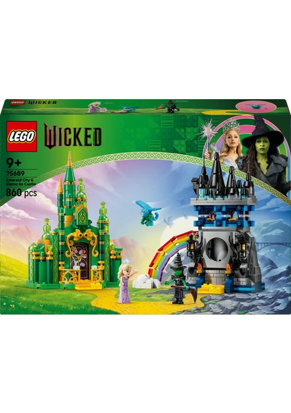 ® Wicked Emerald City ve Kiamo Ko Kalesi 75689 -9 Yaş Üzeri Çocuklar Için Figür Içeren Yaratıcı Oyuncak Yapım Seti (860 Parça) modelleri