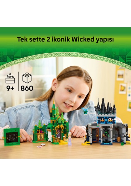 ® Wicked Emerald City ve Kiamo Ko Kalesi 75689 -9 Yaş Üzeri Çocuklar Için Figür Içeren Yaratıcı Oyuncak Yapım Seti (860 Parça) indirimleri