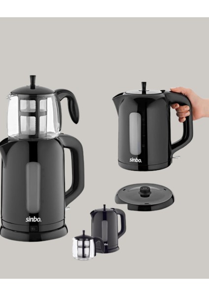 0,9 L Cam Demlik ve 1,7 L Su Haznesi ile Çay Keyfi fiyatları