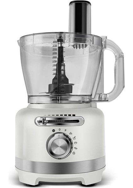 Bej Retro Çok Fonksiyonlu Mutfak Robotu, Pratik ve Şık Tasarım