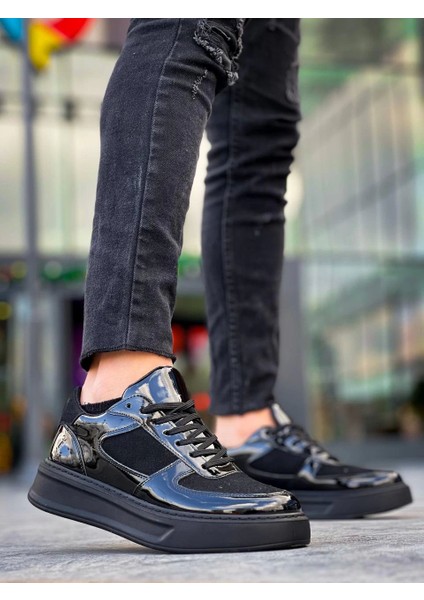 Kb-X8 Kuback Siyah Rugan Yüksek Siyah Taban Günlük Spor Ayakkabı modelleri