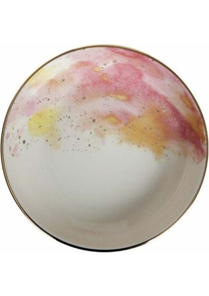 Pembe Cosmo Desen 16CM Seramik Kase, Şık ve Kullanışlı Mutfak Gereci