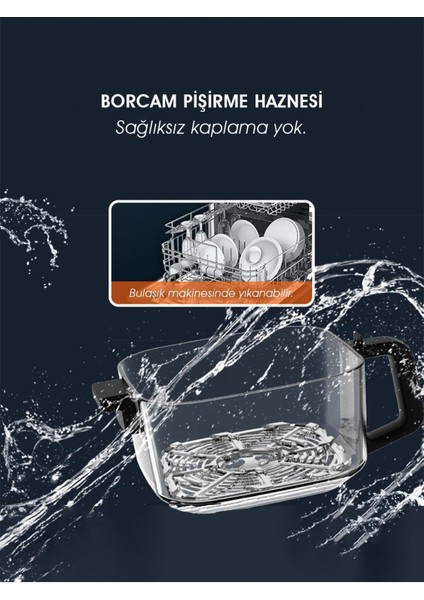 5.5l Hazneli Airfryer Siyah, Geniş Kullanım Alanı, Pratik ve Leziz Yemekler fiyatları