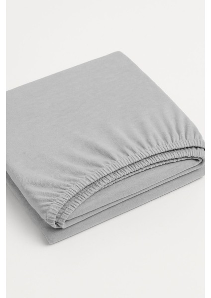 Tek Kişilik Düz Penye %100 Pamuklu Lastikli Çarşaf 100X200 cm Newsheet Gri fırsatları