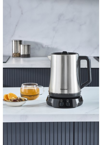 Şık Inox Siyah Konuşan Çay Makinesi Royaltea Elegant 1775H modelleri