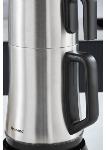 Şık Inox Siyah Konuşan Çay Makinesi Royaltea Elegant 1775H fırsatları