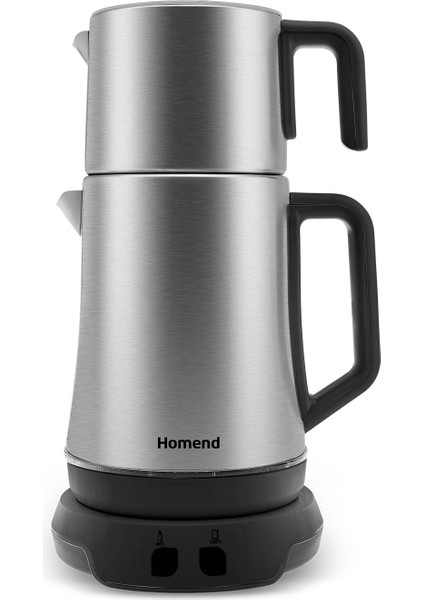 Şık Inox Siyah Konuşan Çay Makinesi Royaltea Elegant 1775H