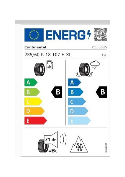 235/60 R18 107H Xl Fr Wintercontact Ts 870 P Oto Kış Lastiği ( Üretim Yılı: 2025 ) fiyatları