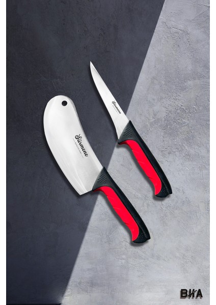 Sürmene Noché Kasap Işçiliği Sıyırma ve Soğan Satırı Iki Parça Bıçak Seti
