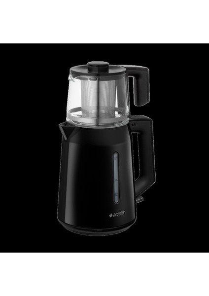 K 3281 C 1650 W Cam Demlikli Çay Makinesi, Kırmızı Renkli, Şık ve Kullanışlı Tasarım