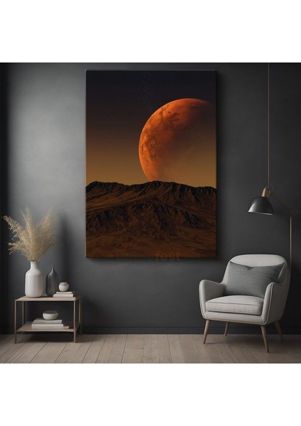 Mars Manzarası - Kızıl Gezegenin Gzemli Yüzeyi Kanvas Tablo
