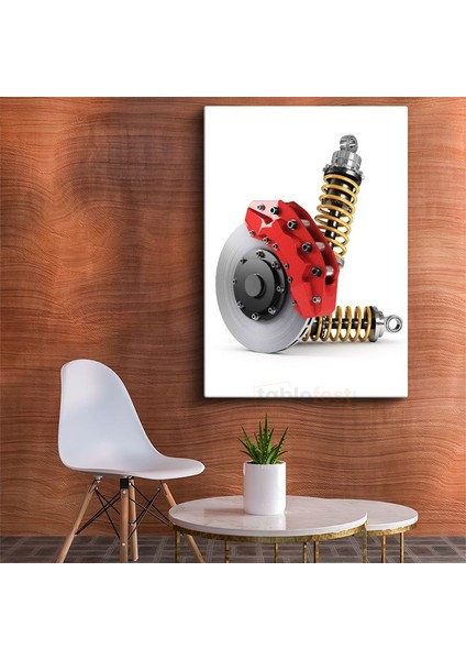 Otomotiv Tamircisi - Fren ve Süspansiyon Sistemi Kanvas Tablo