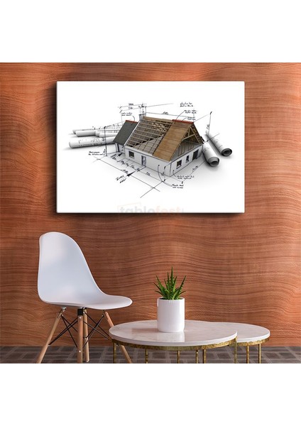 Mimar - Mimari Planlar ve Projeler Kanvas Tablo