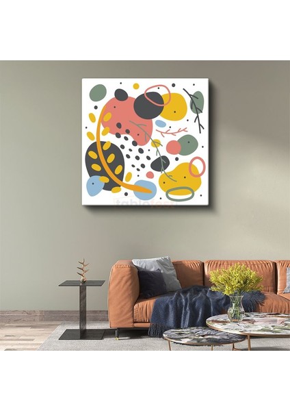 Organik Soyutlama - Renkli Doğa Formları Kanvas Tablo