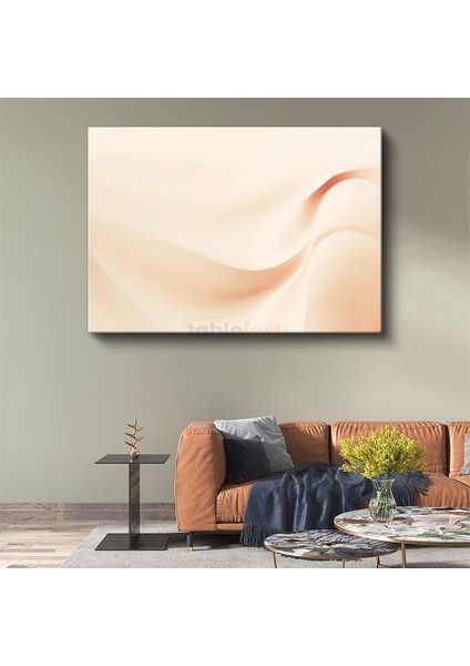 Minimalist Dalgalar - Yumuşak Tonlarda Soyut Akış Kanvas Tablo